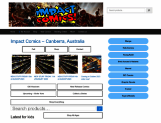 impactcomics.com.au screenshot
