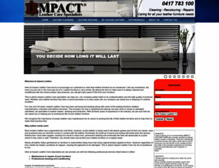 impactleathercare.com.au screenshot