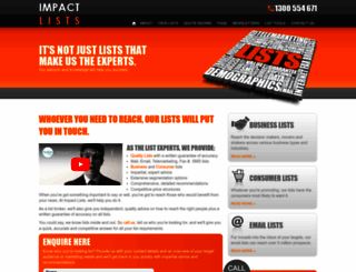 impactlists.com.au screenshot