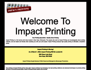 impactprintingstpaul.com screenshot