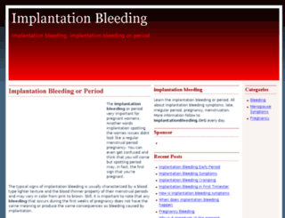 implantationbleeding.org screenshot