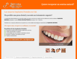 implantesdentalescali.clinicasonrisaperfecta.com screenshot