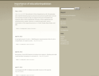 importanceofeducationinpakistan.wordpress.com screenshot
