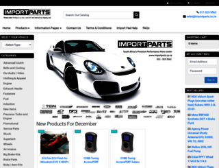 importparts.co.za screenshot