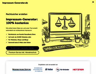 impressum-generator.de screenshot