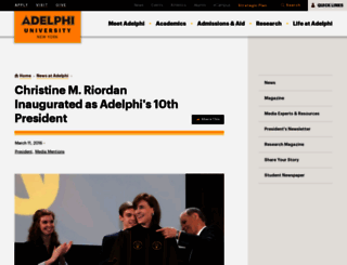 inauguration.adelphi.edu screenshot
