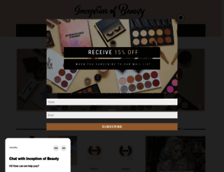 inceptionofbeauty.com screenshot