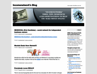 incomenetwork.wordpress.com screenshot