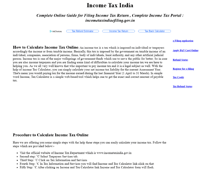 incometaxindiaefiling.co.in screenshot