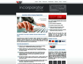 incorporator.com.au screenshot