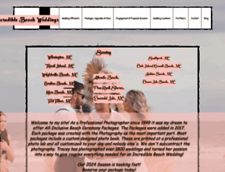 incrediblebeachweddings.com screenshot