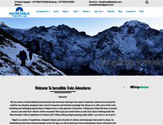 incredibletreks.com screenshot