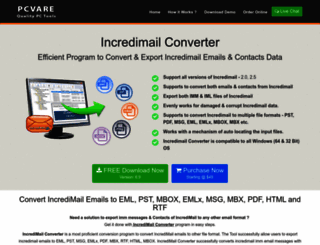incredimailconverter.com screenshot