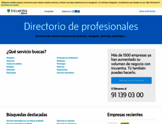 incuentra.es screenshot