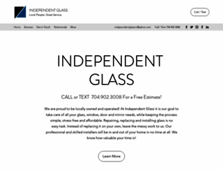 independentglassnc.com screenshot