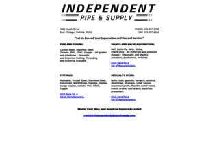 independentpipeandsupply.com screenshot