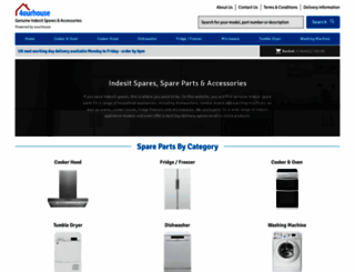 indesitspares.co.uk screenshot
