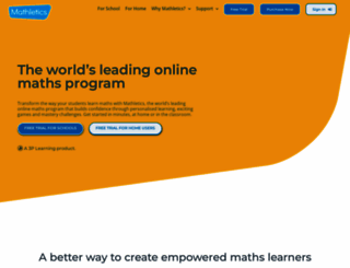 india.mathletics.com screenshot