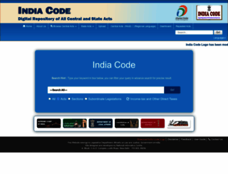 indiacode.nic.in screenshot