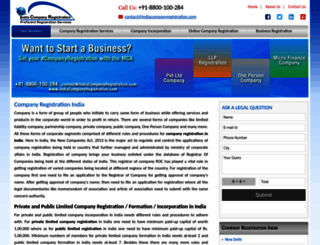 indiacompanyregistration.com screenshot