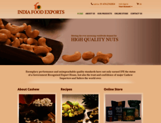 indiafoodexports.com screenshot