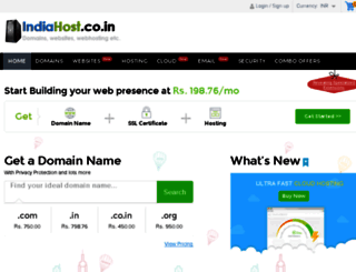indiahost.co.in screenshot