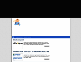 indianbabynameslist.in screenshot