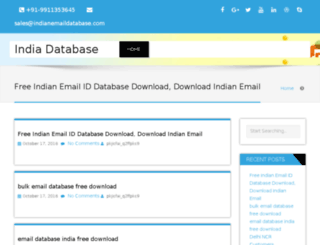 indianemaildatabase.com screenshot