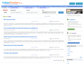 indianfreshers.com screenshot