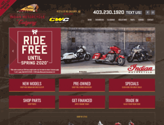 indianmotorcycleofcalgary.com screenshot