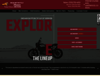indianmotorcycleofdenver.com screenshot
