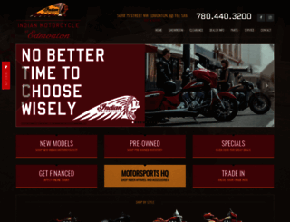 indianmotorcyclesofedmonton.com screenshot