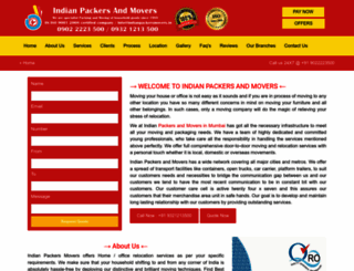 indianpackersmovers.in screenshot