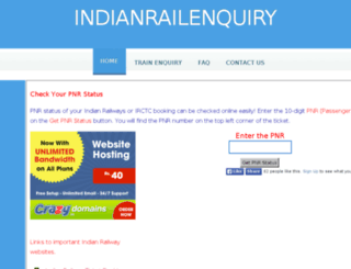 indianrailenquiry.in screenshot