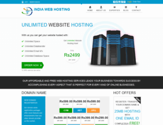 indiawebhosting.com screenshot