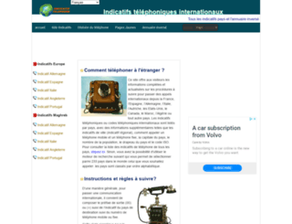indicatif-telephone.net screenshot