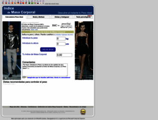 indicemasacorporal.org screenshot