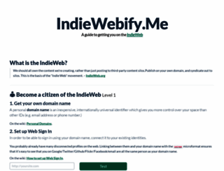 indiewebify.me screenshot