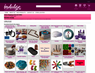 indulgecakesupplies.co.nz screenshot