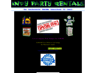 indypartyrentals.com screenshot