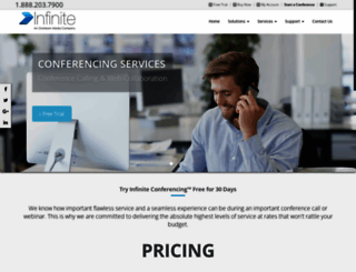 infiniteconferencing.com screenshot