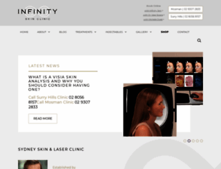 infinityskin.com.au screenshot