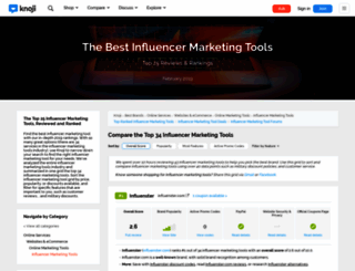 influencer-marketing-tools.knoji.com screenshot