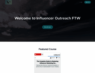 influencer-outreach-ftw.teachable.com screenshot