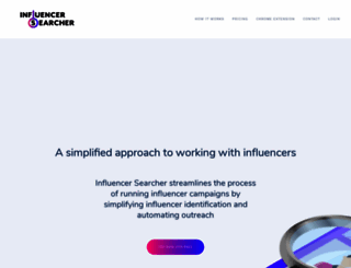 influencersearcher.com screenshot