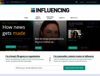 influencing.com screenshot