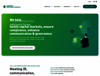 info.corporateservices.euronext.com screenshot