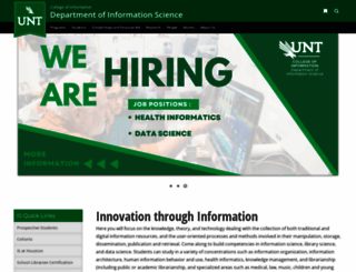 informationscience.unt.edu screenshot