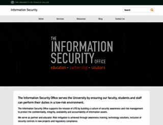 infosecurity.utdallas.edu screenshot