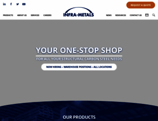 infra-metals.com screenshot